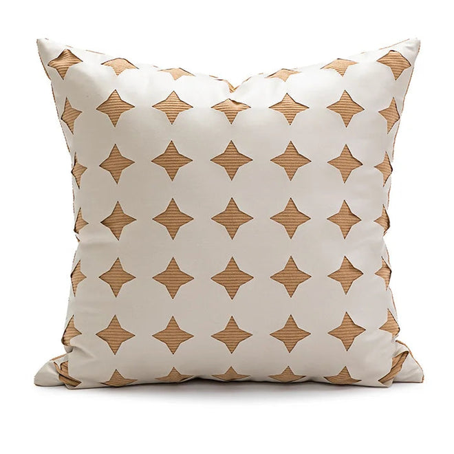 Cannes Style Cream Brown Luxury Throw Pillow Covers - The Finishing Touch Decor