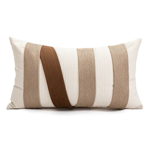Cannes Style Cream Brown Luxury Throw Pillow Covers - The Finishing Touch Decor