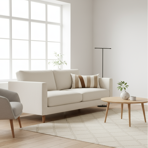 Cannes Style Cream Brown Luxury Throw Pillow Covers - The Finishing Touch Decor