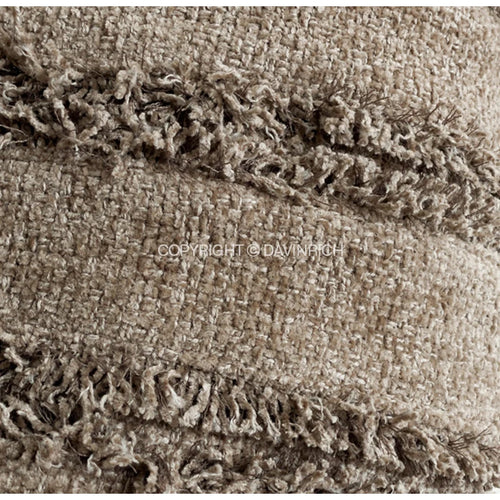 Modern Taupe Tufted & Faux Fur Throw Pillow Covers - The Finishing Touch Decor