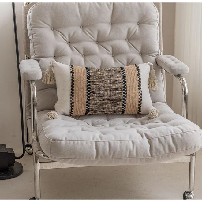 Modern Taupe Tufted & Faux Fur Throw Pillow Covers - The Finishing Touch Decor