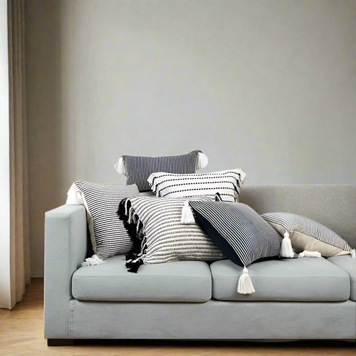 Boho Tassel Linen Weave Variety Throw Pillow Covers - The Finishing Touch Decor