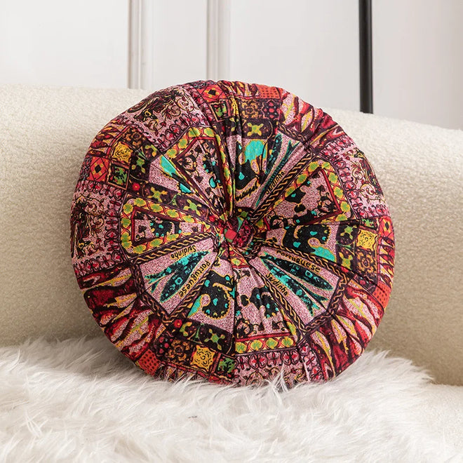 Round Large Pillow Floor Seating Meditation Pillow w/ Insert - The Finishing Touch Decor