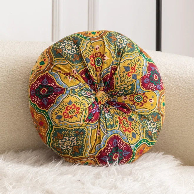 Round Large Pillow Floor Seating Meditation Pillow w/ Insert - The Finishing Touch Decor