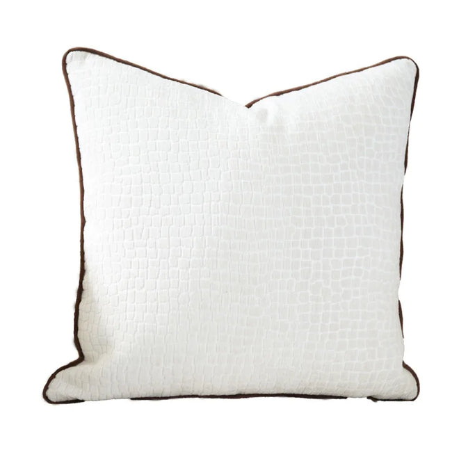 European Chenille Cushion Cover Jacquard Textured Pillow Cover Soft for Decorating Home and Hotel 45x45cm - The Finishing Touch Decor