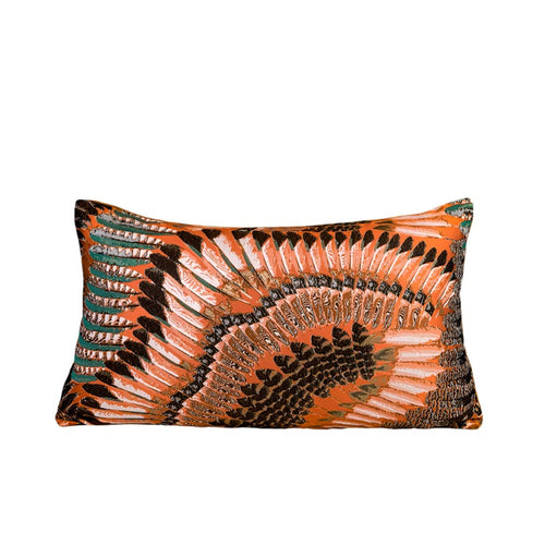 Moroccan Feather Motif Boho Style Throw Pillow Covers - The Finishing Touch Decor