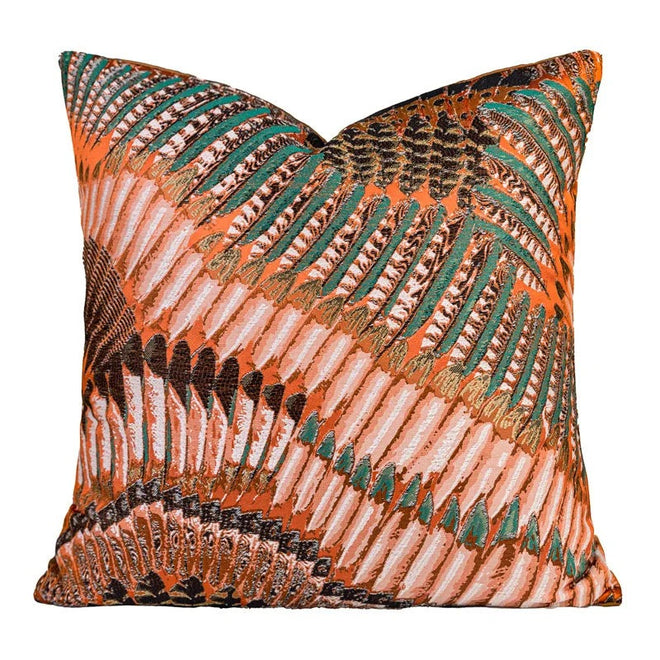 Moroccan Feather Motif Boho Style Throw Pillow Covers - The Finishing Touch Decor