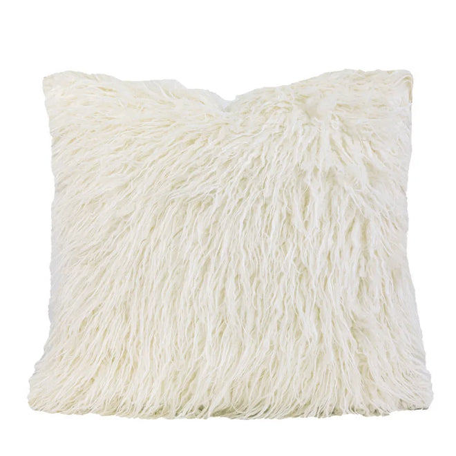 Olive green textured throw pillow cover from The Finishing Touch Decor, 45x45cm, Nordic style, contemporary design.