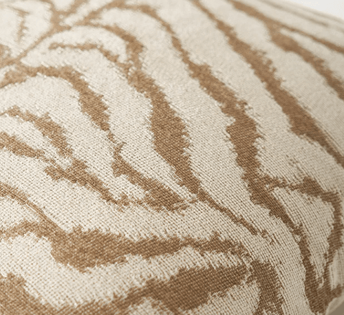 Animal Print Striped Oat Color Throw Pillow Covers - The Finishing Touch Decor