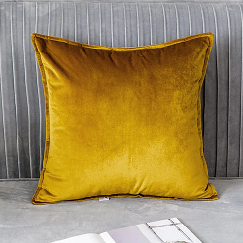 Modern Gold Geometric Velvet & Satin Throw Pillow Cover - The Finishing Touch Decor