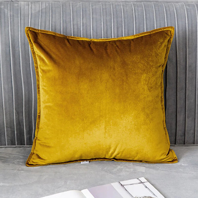 Modern Gold Geometric Velvet & Satin Throw Pillow Cover - The Finishing Touch Decor