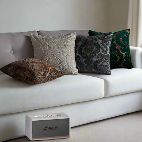 Baroque Style Damask Velvet Throw Pillow Covers - The Finishing Touch Decor