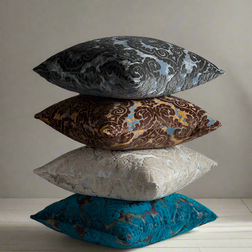 Baroque Style Damask Velvet Throw Pillow Covers - The Finishing Touch Decor