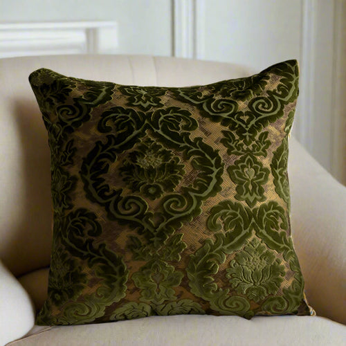 Baroque Style Damask Velvet Throw Pillow Covers - The Finishing Touch Decor