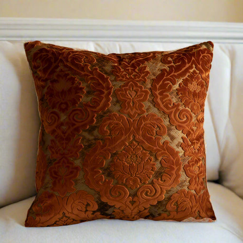 Baroque Style Damask Velvet Throw Pillow Covers - The Finishing Touch Decor