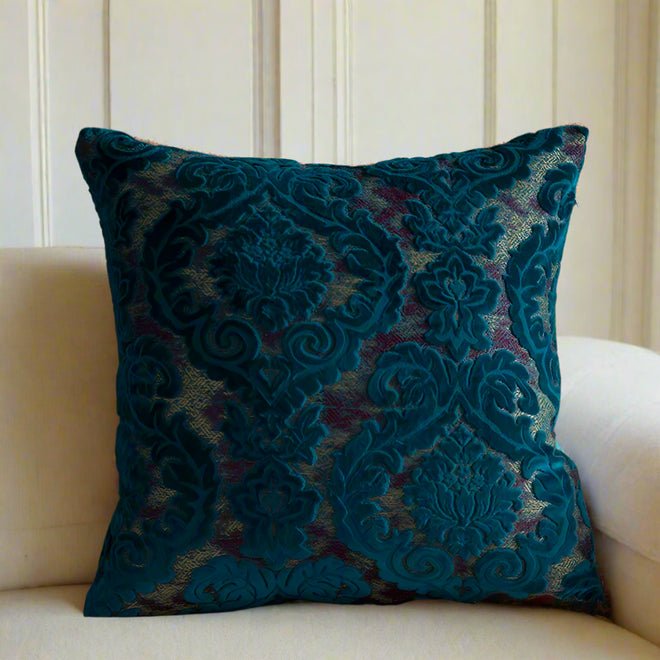 Baroque Style Damask Velvet Throw Pillow Covers - The Finishing Touch Decor