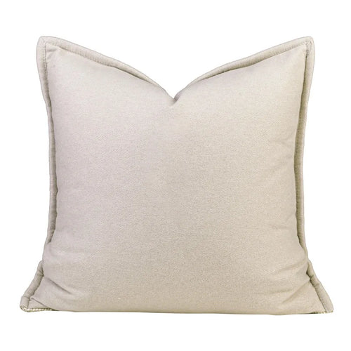 Classic High-End Ivory Textured Throw Pillows - The Finishing Touch Decor