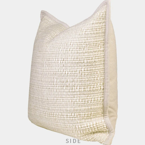 Classic High-End Ivory Textured Throw Pillows - The Finishing Touch Decor