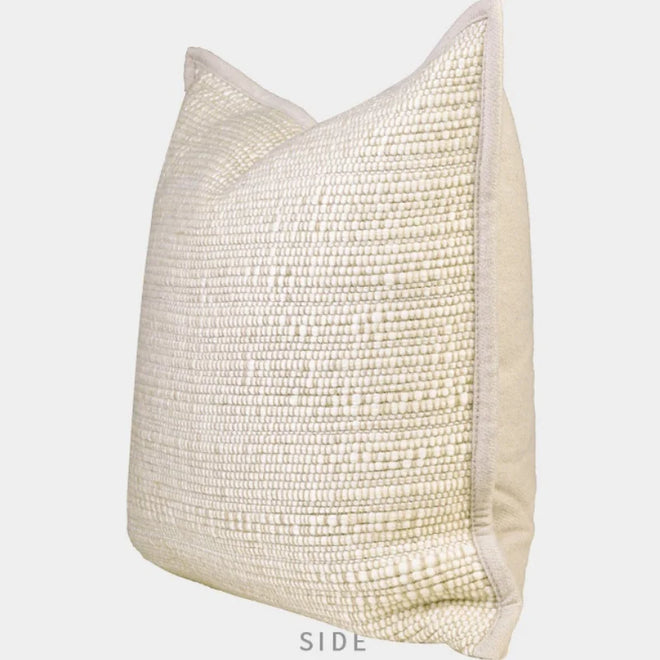 Classic High-End Ivory Textured Throw Pillows - The Finishing Touch Decor