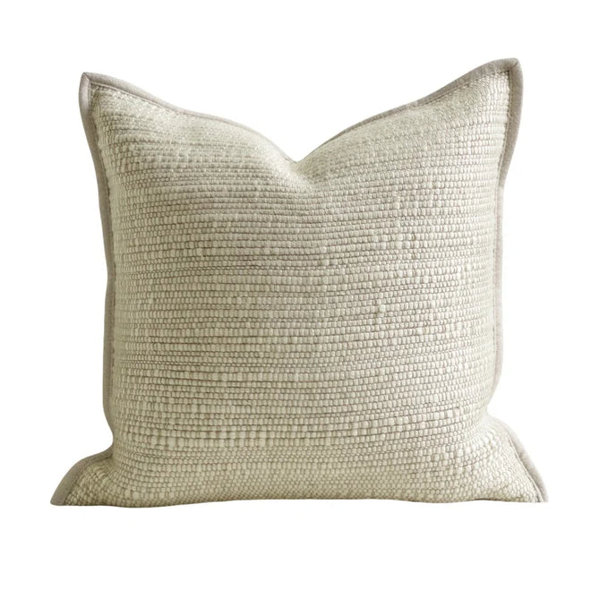 Classic High-End Ivory Textured Throw Pillows - The Finishing Touch Decor