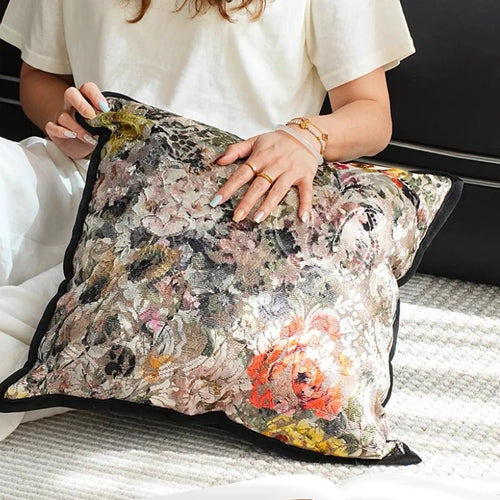 European Floral French Brocade Throw Pillows - The Finishing Touch Decor