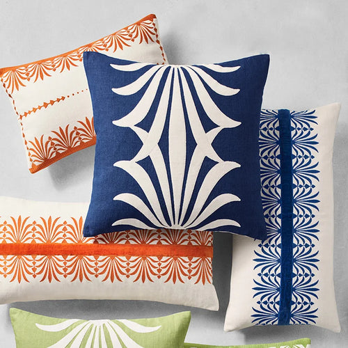 Velvet Cut Floral Embroidered Throw Pillow Cover - The Finishing Touch Decor