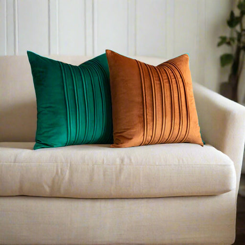 Classic Vibrant Velvet Throw Pillow Covers - The Finishing Touch Decor