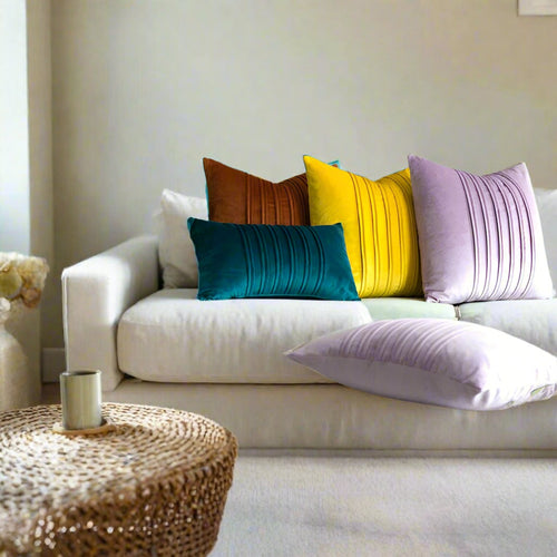 Classic Vibrant Velvet Throw Pillow Covers - The Finishing Touch Decor