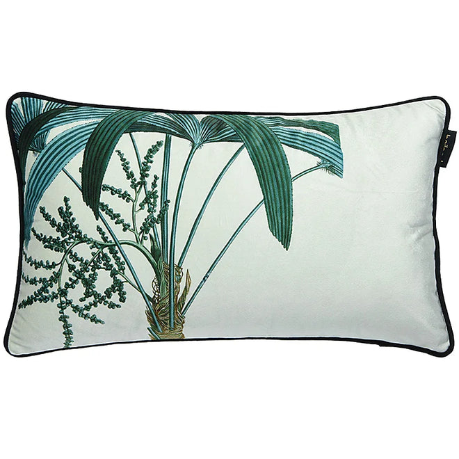 Magpie Bird & Branch Print Velvet Throw Pillow Covers - The Finishing Touch Decor