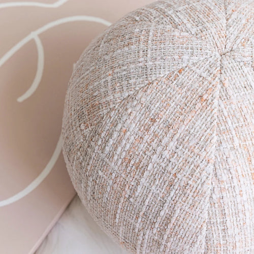 Spherical Round Luxury Tweed Ball Cushion Pillow - The Finishing Touch Decor