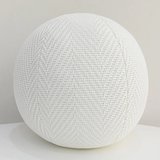 Spherical Round Luxury Tweed Ball Cushion Pillow - The Finishing Touch Decor