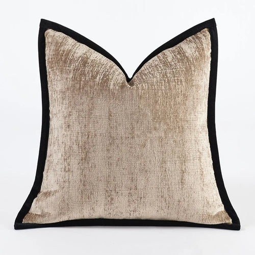 Classic Black Border Thick Chenille Throw Pillows - The Finishing Touch Decor