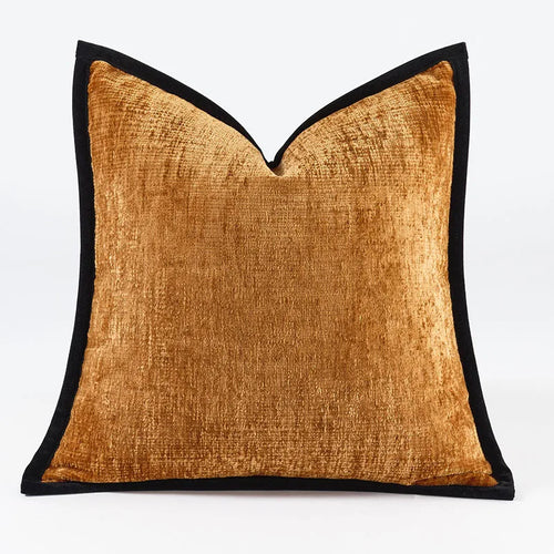 Classic Black Border Thick Chenille Throw Pillows - The Finishing Touch Decor