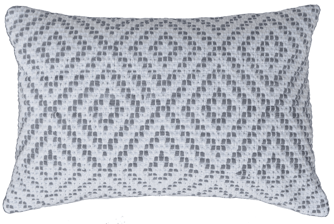 Diamond Pattern Cotton Rectangular Throw Pillow 14 x 20in - The Finishing Touch Decor