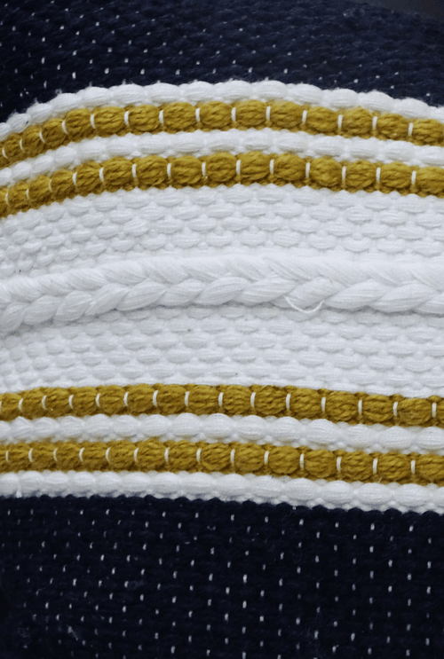 Indoor Outdoor Braided Stripe Full Throw Pillow 18x18in - The Finishing Touch Decor