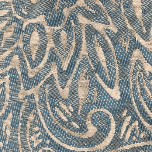 Floral Cream Indoor/Outdoor Oasis Blue Throw Pillow - The Finishing Touch Decor