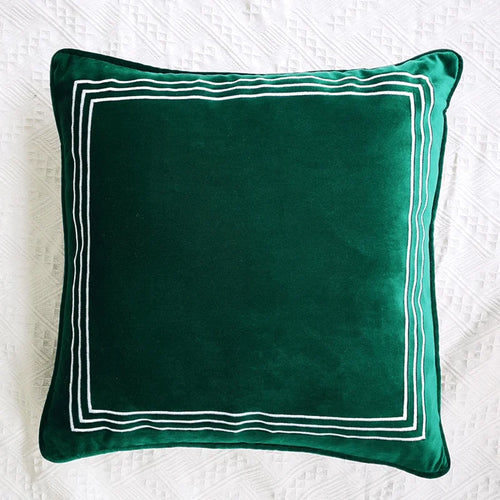 Vibrant Color Simple Geometric Velvet Throw Pillow Covers - The Finishing Touch Decor