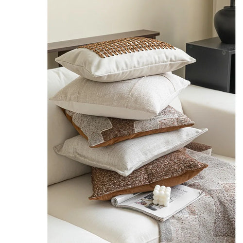 Warm Neutral Color Ensemble of Throw Pillow Covers - The Finishing Touch Decor