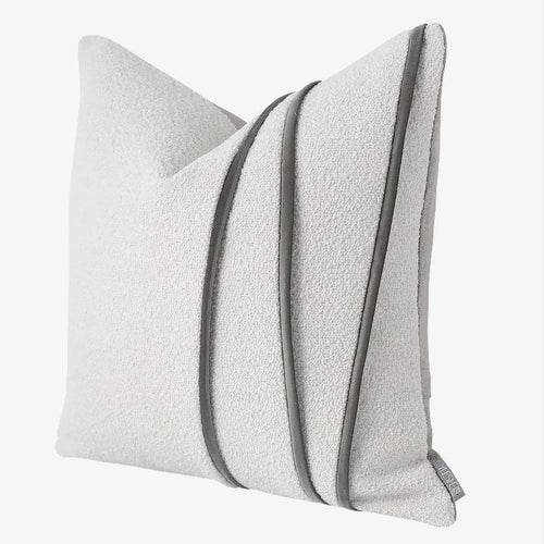 Contemporary Linen Cotton Patchwork Square Throw Pillow Covers - The Finishing Touch Decor