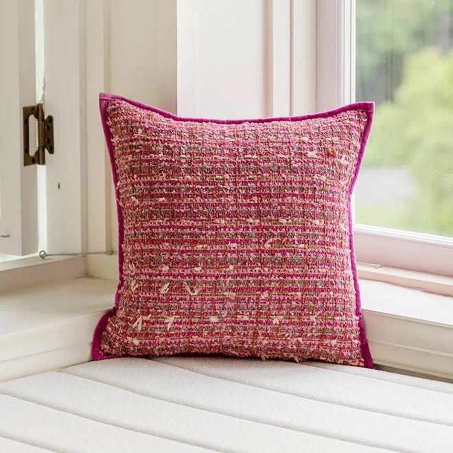 Vivid Color Pink Patterned Throw Pillow Covers - The Finishing Touch Decor