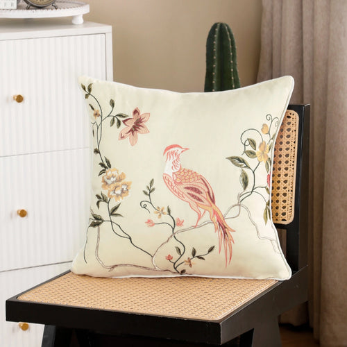 Nature & Bird Pattern Farmhouse Throw Pillow Covers - The Finishing Touch Decor