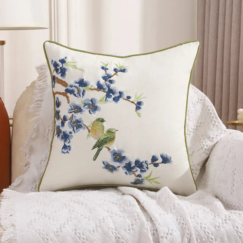 Nature & Bird Pattern Farmhouse Throw Pillow Covers - The Finishing Touch Decor