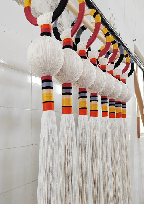 Hanging Macrame Woven Tail Tapestry Wall Ornament - The Finishing Touch Decor