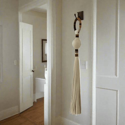 Hanging Macrame Woven Tail Tapestry Wall Ornament - The Finishing Touch Decor