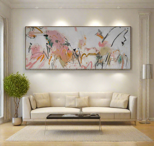 Risk It Wall Canvas Abstract Graffiti Oil Painting, Unframed - The Finishing Touch Decor