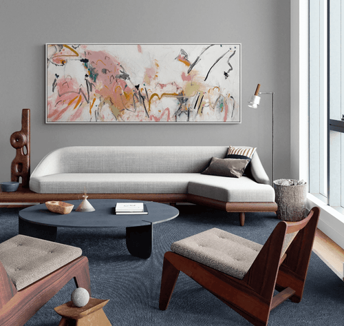 Risk It Wall Canvas Abstract Graffiti Oil Painting, Unframed - The Finishing Touch Decor