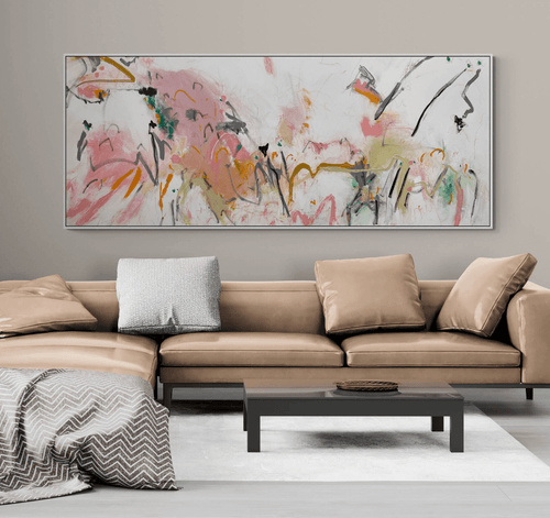 Risk It Wall Canvas Abstract Graffiti Oil Painting, Unframed - The Finishing Touch Decor