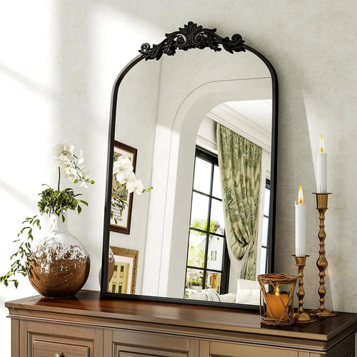 BEAUTYPEAK Vanity Wall Mirror Decorative Vintage Arch Bathroom Mirror - The Finishing Touch Decor
