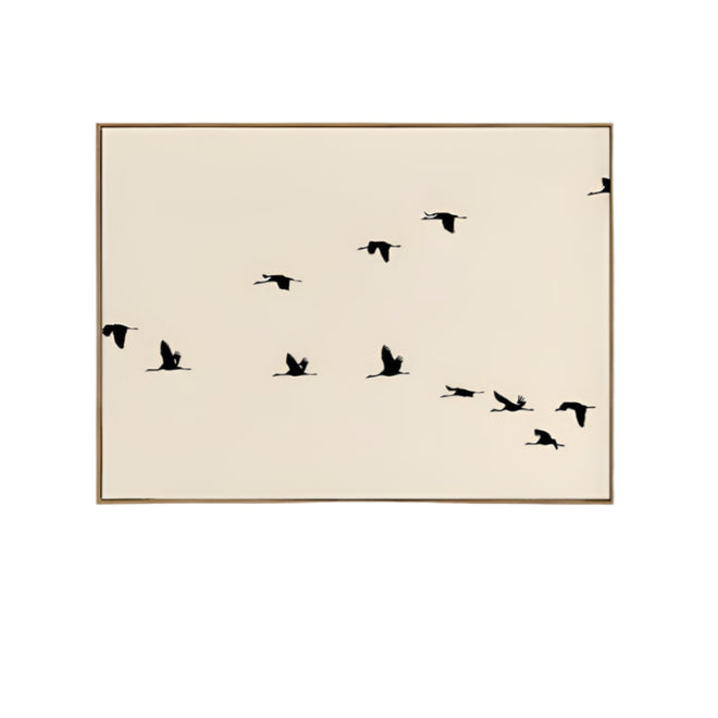 Landscape Black Flying Birds Silhouette Canvas Wall Art Print - The Finishing Touch Decor