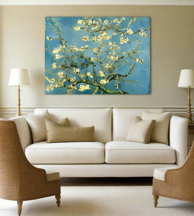 Hand painted "Blossoming Almond Tree" Van Gough Repro Oil Painting - The Finishing Touch Decor